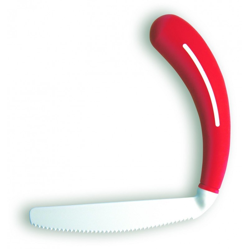 Curved knife for people with rheumatism Curved knife for people with rheumatism
