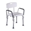 Shower chair with backrest and armrests