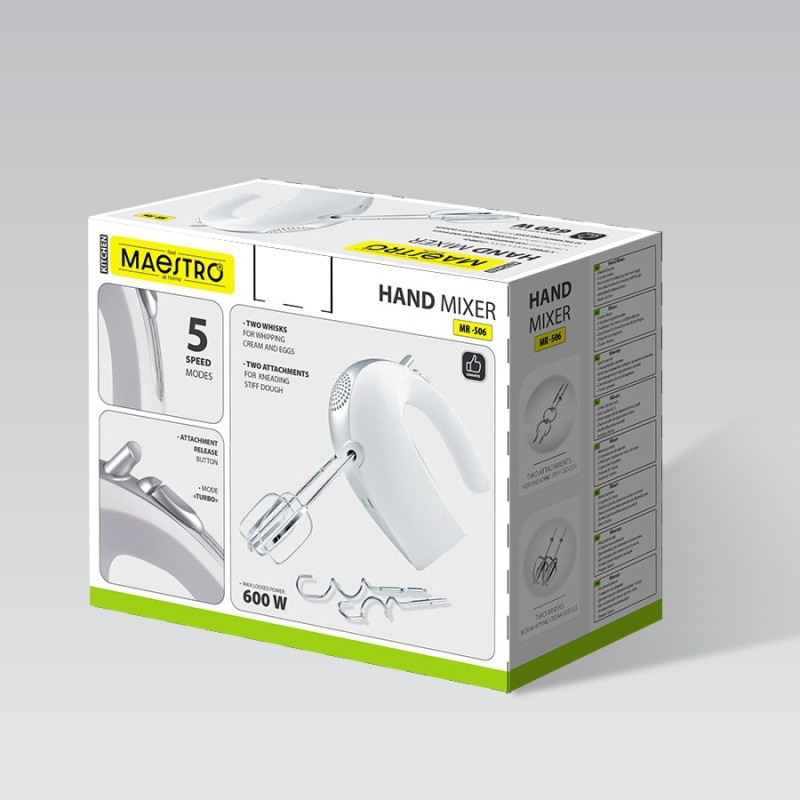 Maestro MR-506 Hand mixer White