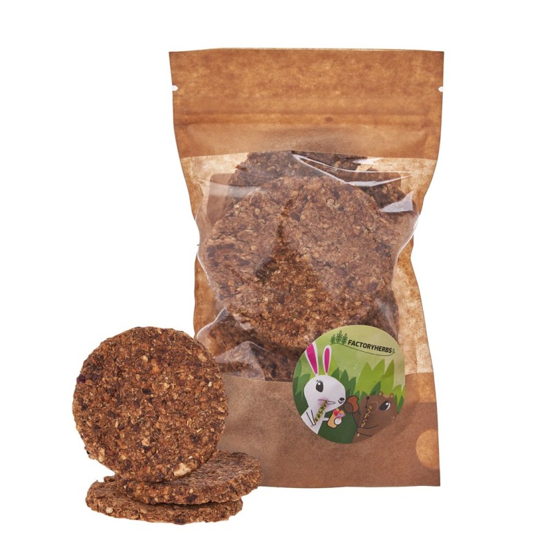 FACTORYHERBS Parsnip cookies with flaxseed - treat for rodents and rabbits - 100g FACTORYHERBS Parsnip cookies with flaxseed - treat for rodents and rabbits - 100g