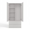 Topeshop SZAFA MALWA B bedroom wardrobe/closet 5 shelves 2 door(s) White