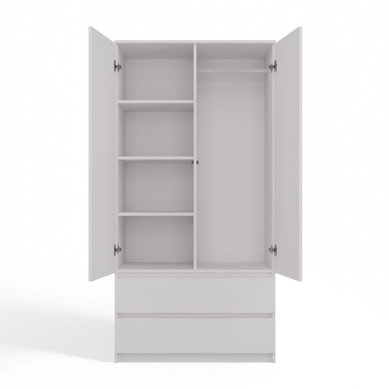 Topeshop SZAFA MALWA B bedroom wardrobe/closet 5 shelves 2 door(s) White