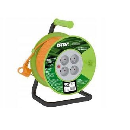 Acar PZ-4Z/OTM H05VV-F 3G1.0 20M Retractable extension cable