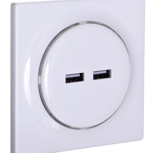 Fibaro Walli N socket-outlet 2x USB White
