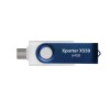 Patriot Memory 64GB Xporter X550 USB flash drive Dual USB A+C (PS64GX550AAD) White, Blue