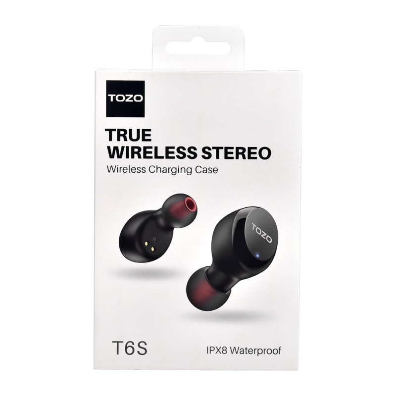 TOZO T6S Headset True Wireless Stereo (TWS) In-ear USB Type-C Bluetooth Black TOZO T6S Headset True Wireless Stereo (TWS) In-ear USB Type-C Bluetooth Black