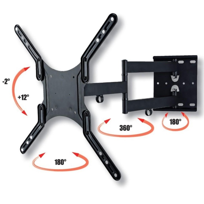 Techly 23-55 Universal LCD TV Wall Mount Bracket Black Techly 23-55 Universal LCD TV Wall Mount Bracket Black