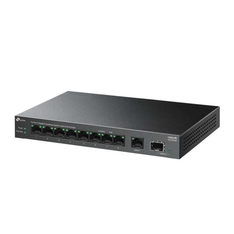 TP-Link LiteWave 10-Port Gigabit Desktop Switch with 8-Port PoE+ TP-Link LiteWave 10-Port Gigabit Desktop Switch with 8-Port PoE+