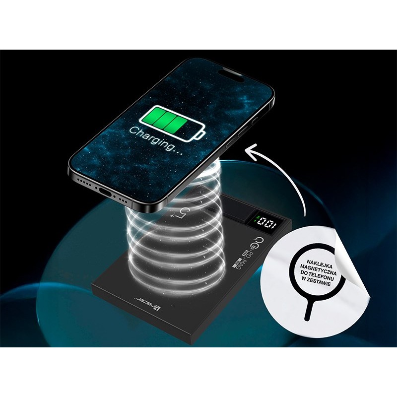 Tracer AirMag1 5000mAh PD20W+15W Mag, Black