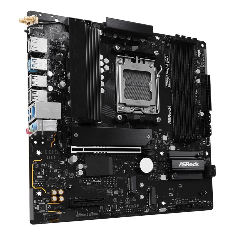 Asrock B850M Pro-A WiFi AMD B850 Socket AM5 micro ATX Asrock B850M Pro-A WiFi AMD B850 Socket AM5 micro ATX