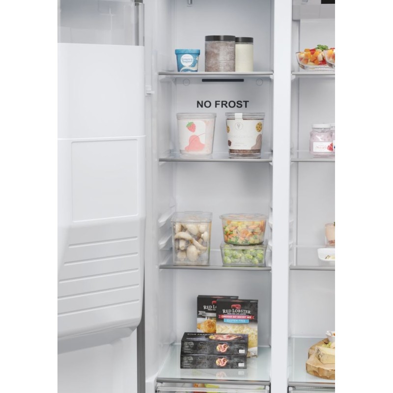 Haier SBS 90 Serie 5 HSR5918DIMP Free-standing double-sided fridge-freezer combination 511 l D Platinum, stainless steel