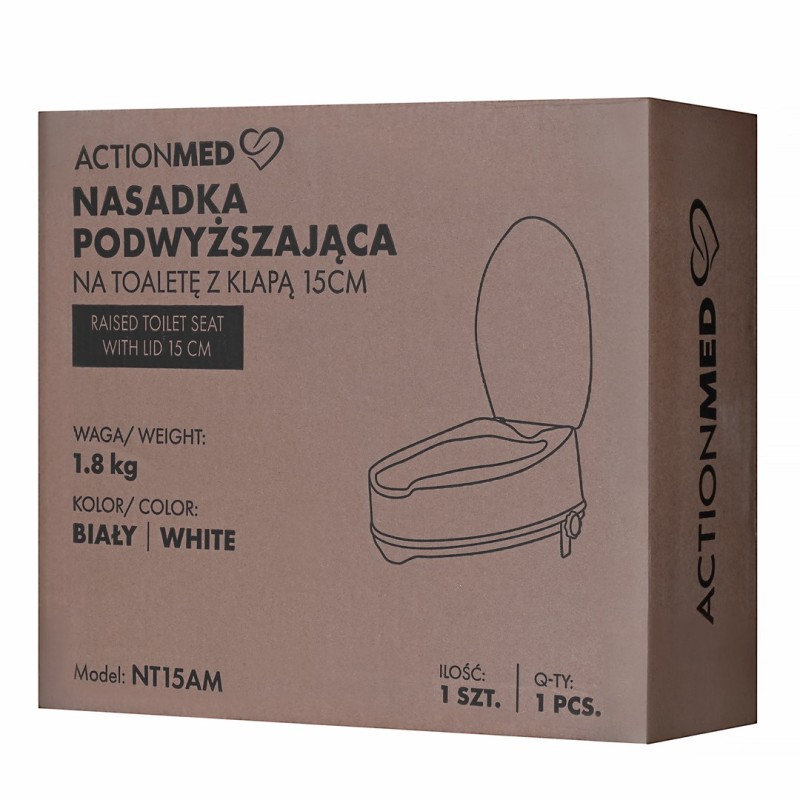 Toilet seat elevation cap with flap 15cm Toilet seat elevation cap with flap 15cm