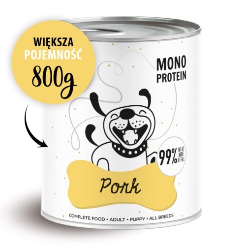 PAKA ZWIERZAKA Pepe Pork - wet dog food - 800g PAKA ZWIERZAKA Pepe Pork - wet dog food - 800g