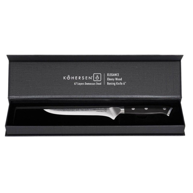 Nóż do trybowania Boning Kohersen Elegance Ebony Wood 15,2cm Nóż do trybowania Boning Kohersen Elegance Ebony Wood 15,2cm