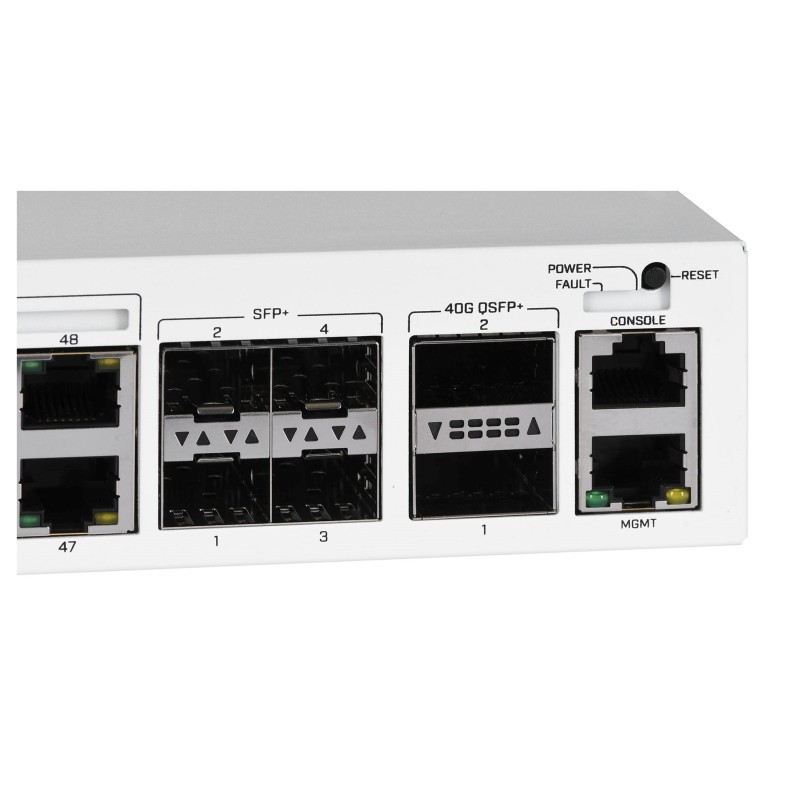 Mikrotik CRS354-48P-4S+2Q+RM network switch Managed L3 Gigabit Ethernet (10/100/1000) Power over Ethernet (PoE) 1U Mikrotik CRS354-48P-4S+2Q+RM network switch Managed L3 Gigabit Ethernet (10/100/1000) Power over Ethernet (PoE) 1U