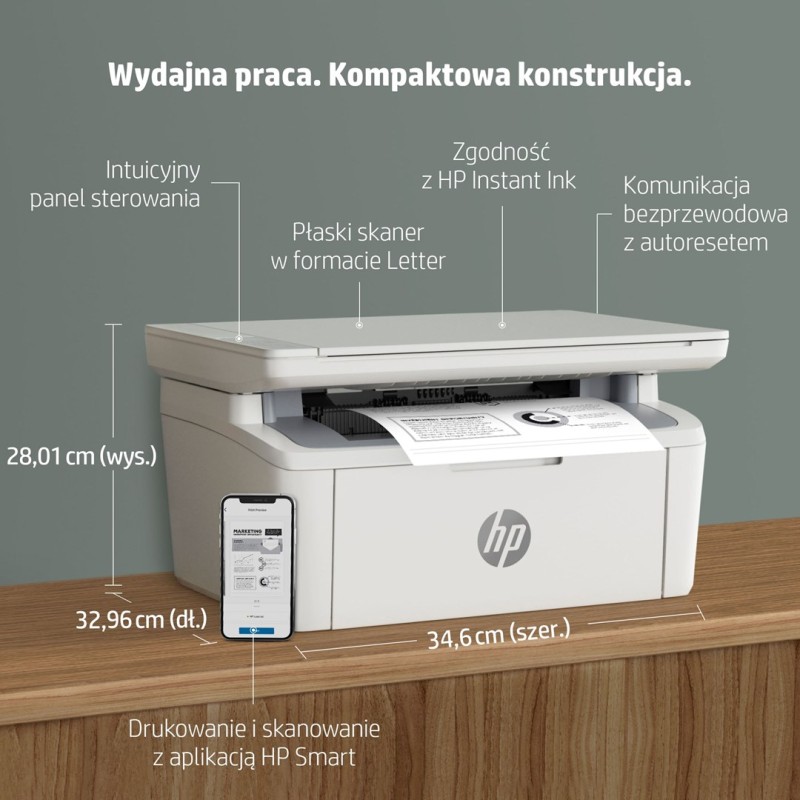 HP LaserJet MFP M140w Printer, Black and white, Printer for Small office, Print, copy, scan, Scan to email; Scan to PDF; Compact Size HP LaserJet MFP M140w Printer, Black and white, Printer for Small office, Print, copy, scan, Scan to email; Scan to PDF; Compact Size