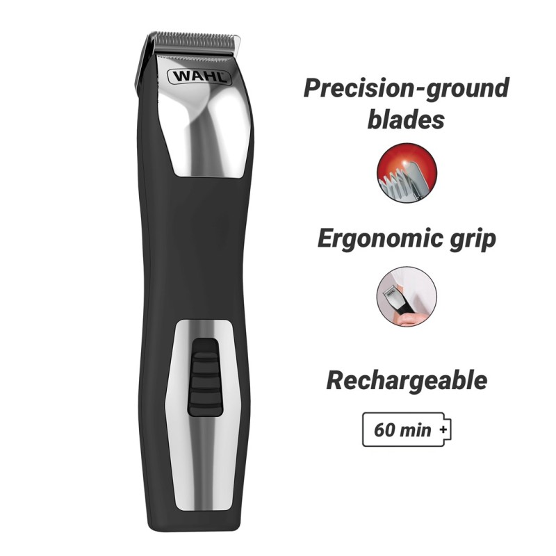Wahl GroomsMan Pro Battery Black, Stainless steel Wahl GroomsMan Pro Battery Black, Stainless steel