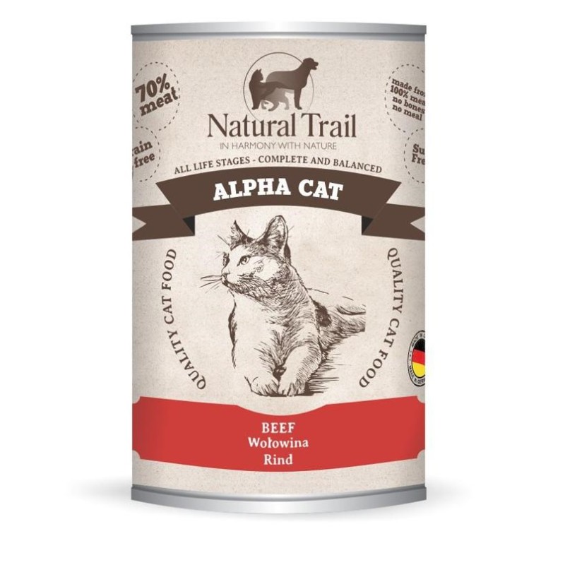 NATURAL TRAIL Alpha Cat Beef - wet cat food - 400g