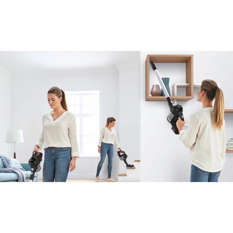 Bosch Serie 6 BBS611BSC stick vacuum/electric broom 2-in-1 stick vacuum Battery Dry Bagless Black 2.5 Ah Bosch Serie 6 BBS611BSC stick vacuum/electric broom 2-in-1 stick vacuum Battery Dry Bagless Black 2.5 Ah