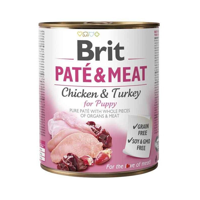 BRIT Paté & Meat Puppy Chicken - wet dog food - 800g
