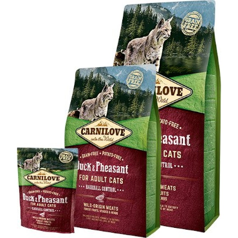 CARNILOVE Cat Hairball Control Duck and Pheasant - dry cat food - 400 g CARNILOVE Cat Hairball Control Duck and Pheasant - dry cat food - 400 g
