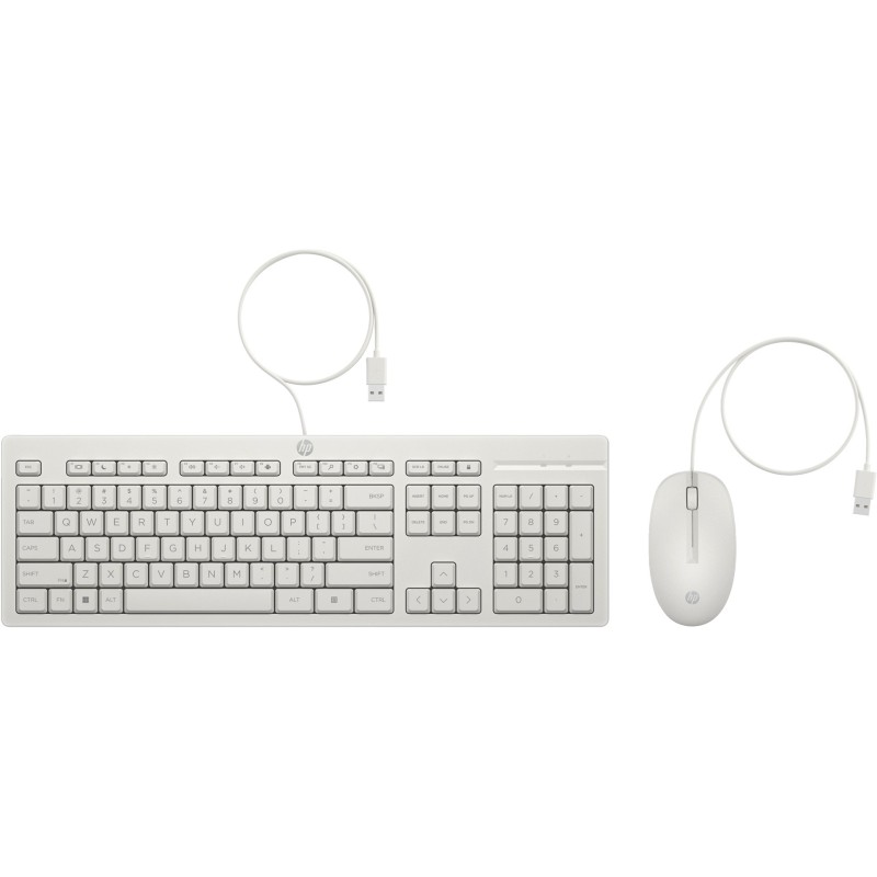 HP 225 Wired Mouse and Keyboard Combo White HP 225 Wired Mouse and Keyboard Combo White
