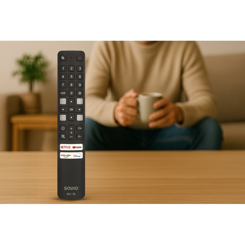 SAVIO RC-15 universal remote control/replacement for TCL , SMART TV SAVIO RC-15 universal remote control/replacement for TCL , SMART TV