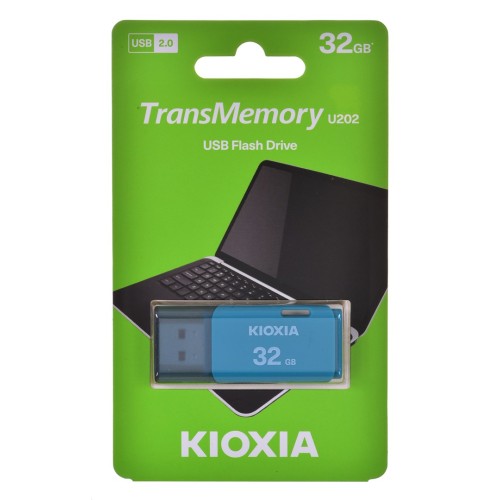 Kioxia TransMemory U202 USB flash drive 32 GB USB Type-A 2.0 Blue Kioxia TransMemory U202 USB flash drive 32 GB USB Type-A 2.0 Blue