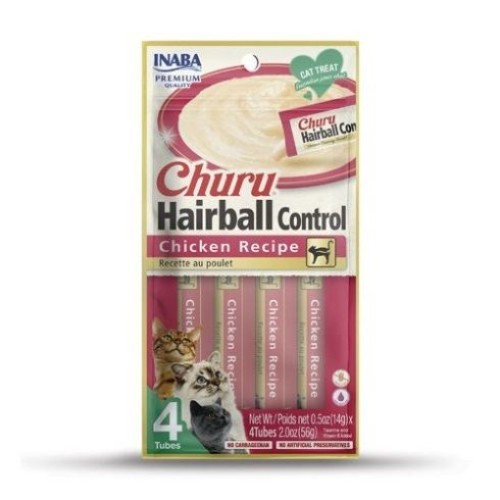 INABA Churu Hairball Chicken - cat treat - 4x14 g INABA Churu Hairball Chicken - cat treat - 4x14 g