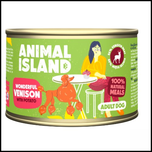 ANIMAL ISLAND Deer with potatoes - wet dog food - 410 g ANIMAL ISLAND Deer with potatoes - wet dog food - 410 g