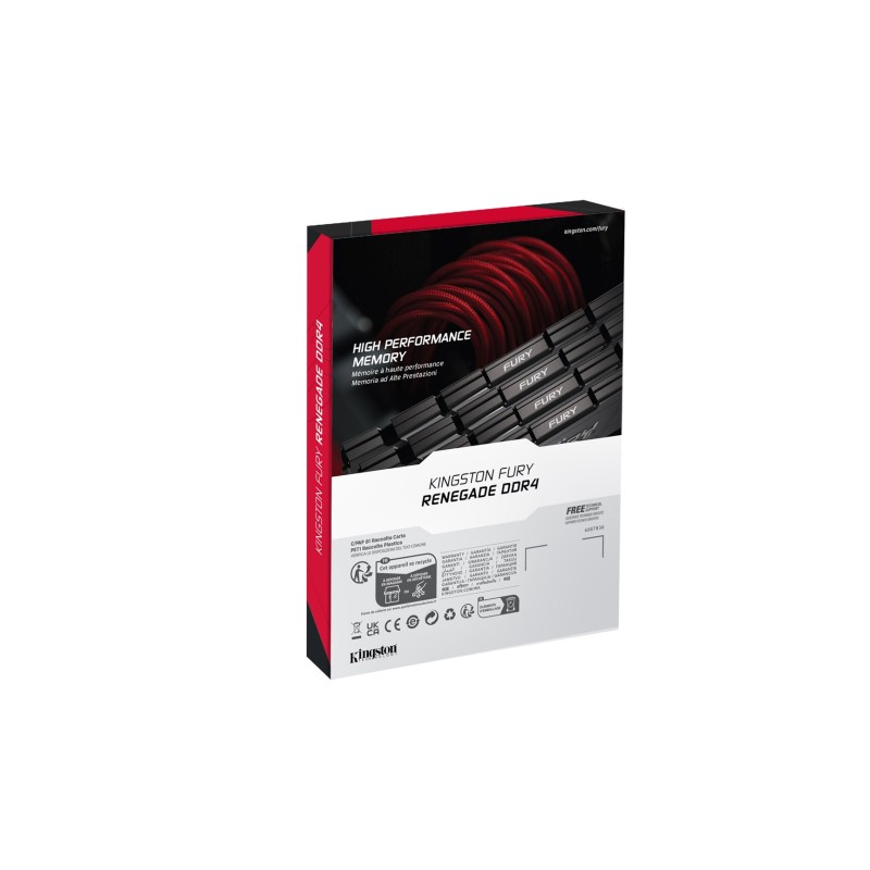 Kingston Technology FURY 16GB 3600MT/s DDR4 CL16 DIMM (Kit of 2) Renegade Black Kingston Technology FURY 16GB 3600MT/s DDR4 CL16 DIMM (Kit of 2) Renegade Black
