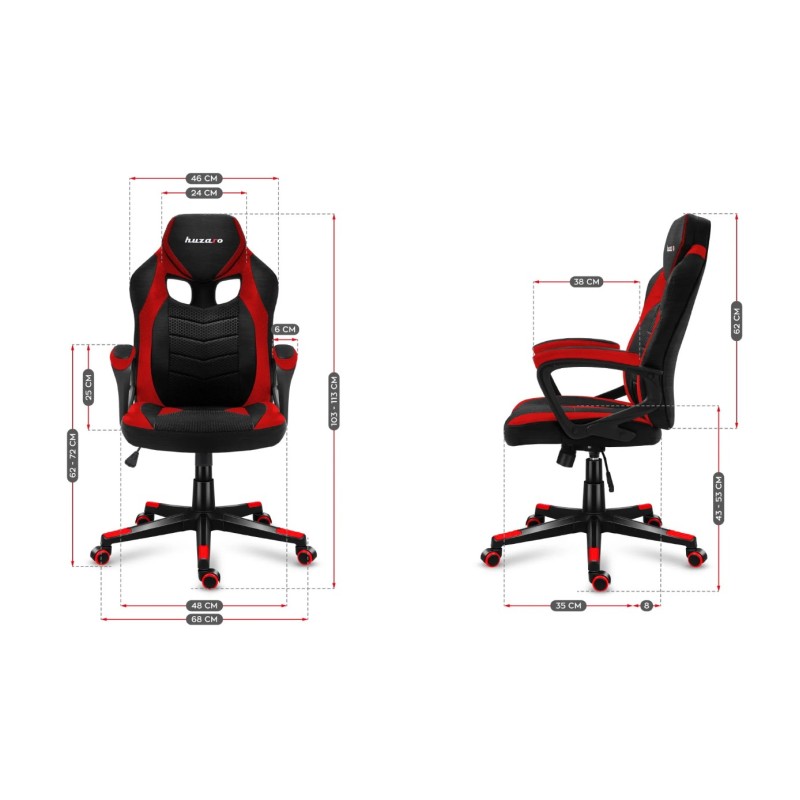 Huzaro FORCE 2.5 Red Mesh gaming chair Huzaro FORCE 2.5 Red Mesh gaming chair