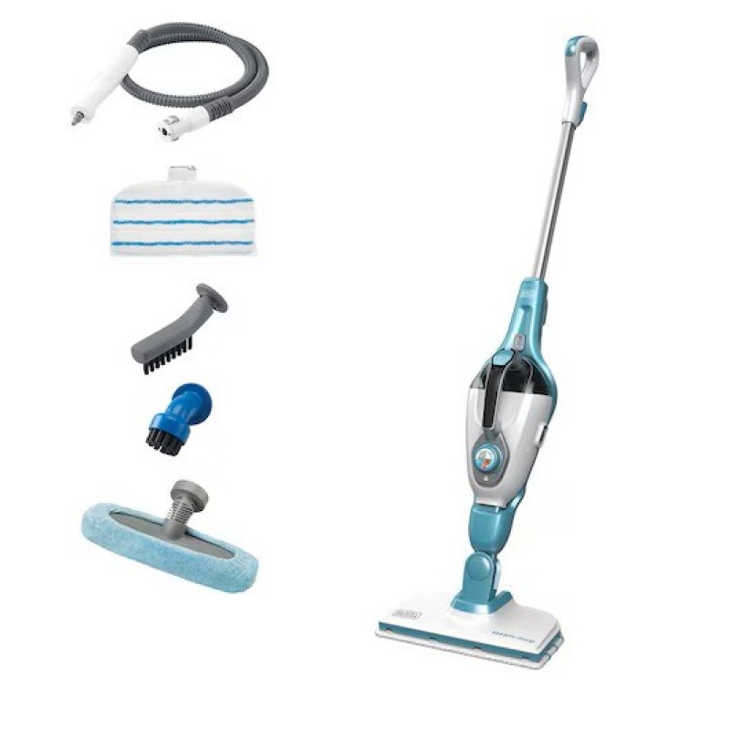 Black & Decker FSMH1321 steam cleaner Steam mop 0.5 L 1300 W Blue, White