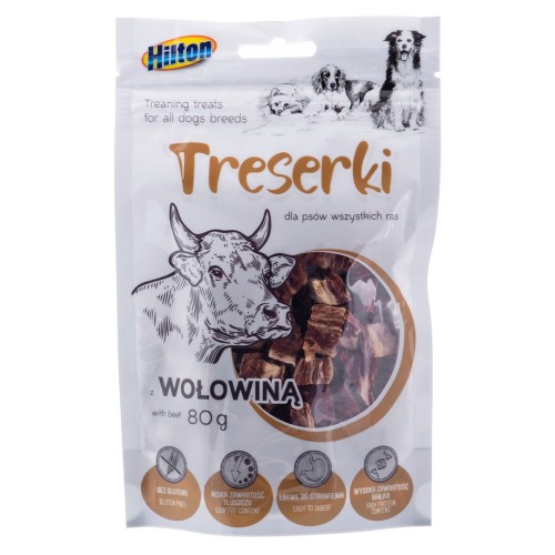 HILTON Treaning treats Beef - Dog treat - 80g HILTON Treaning treats Beef - Dog treat - 80g