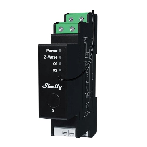 Intelligent DIN-rail controller Z-Wave SHELLY Wave Pro Shutter LR