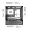 Mars Gaming MCLCDPRO computer case Midi Tower Black