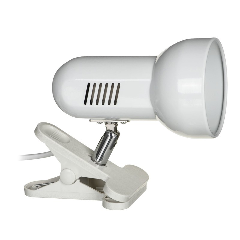 Activejet Clip-on desk lamp, white, metal, E27 thread Activejet Clip-on desk lamp, white, metal, E27 thread