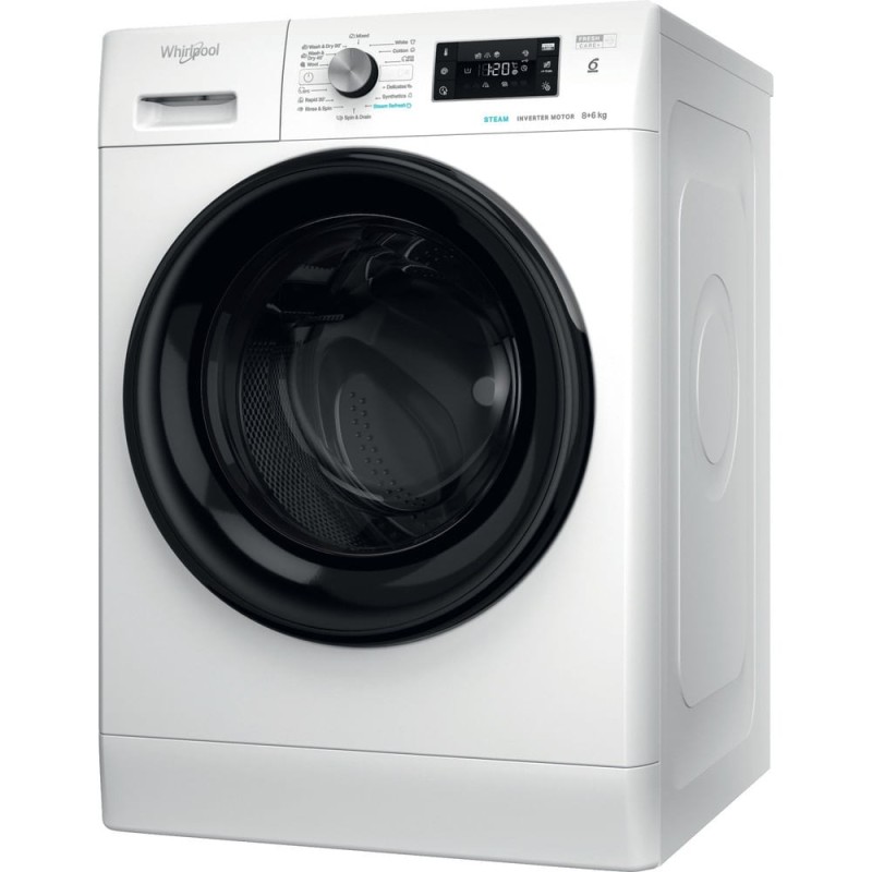 Whirlpool FFWDB 864349 BV EE washer dryer Freestanding Front-load White D