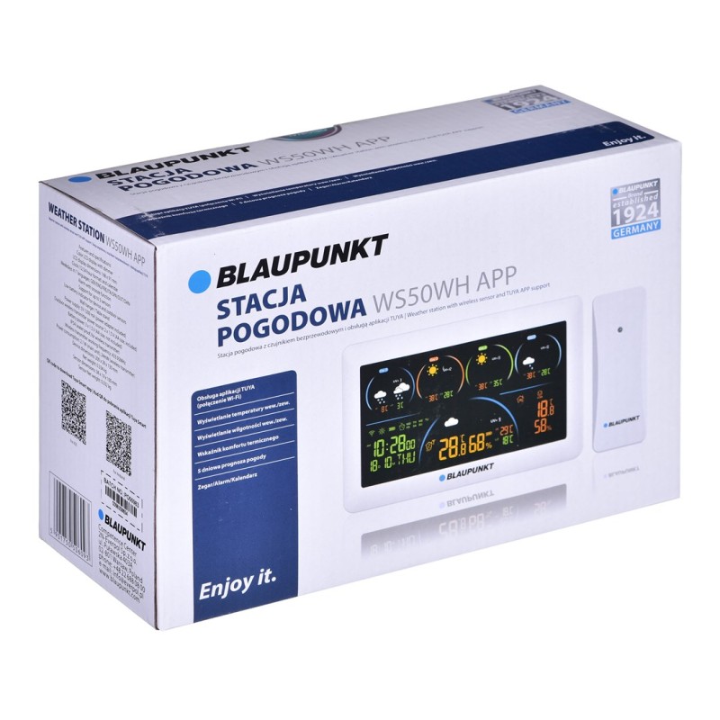 BLAUPUNKT Weather Station with 1 external sensor WS50WH APP BLAUPUNKT Weather Station with 1 external sensor WS50WH APP