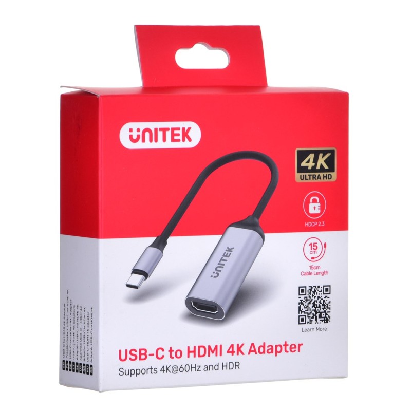 Cable adapter Unitek (V1420A) USB-C - HDMI 2.0 4K 60Hz Cable adapter Unitek (V1420A) USB-C - HDMI 2.0 4K 60Hz