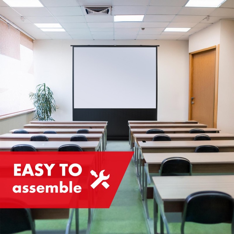 Maclean portable projection screen, compact, floor, 66 Maclean portable projection screen, compact, floor, 66