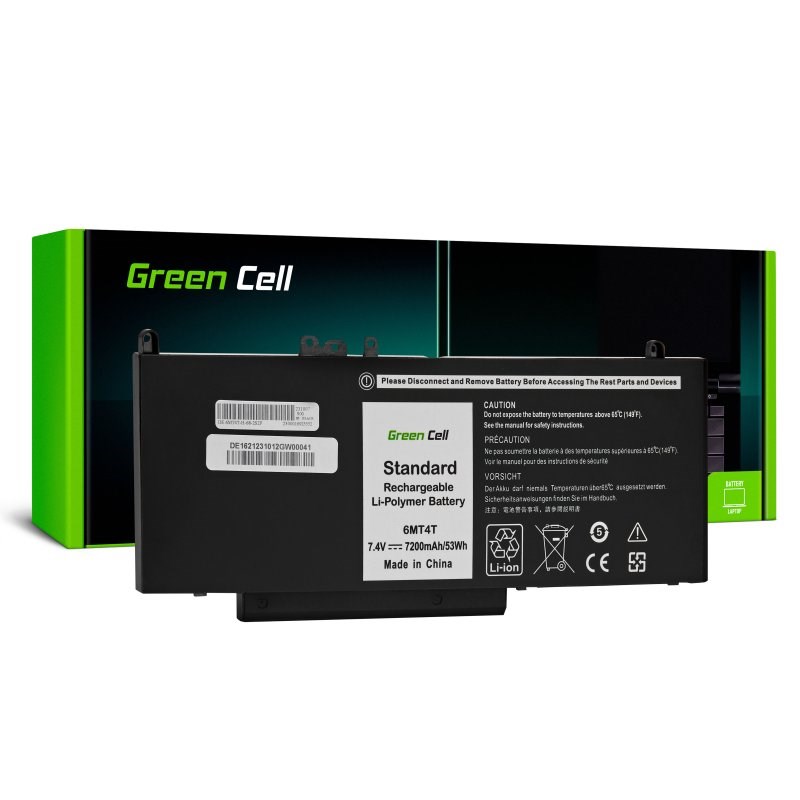 Green Cell 6MT4T 07V69Y Dell laptop battery 7,4V 7200mAh (DE162)