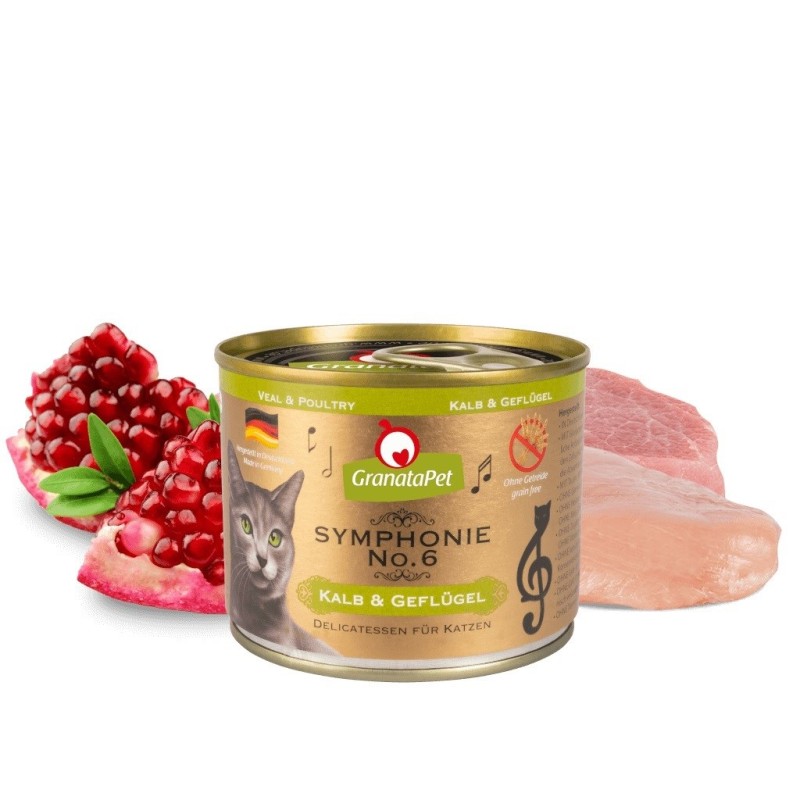 GRANATAPET Symphonie  No.6 Veal and poultry - wet cat food - 200g GRANATAPET Symphonie  No.6 Veal and poultry - wet cat food - 200g