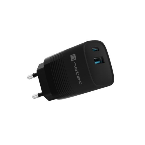 NATEC CHARGER RIBERA GAN 1X USB-A + 1X USB-C 30W NATEC CHARGER RIBERA GAN 1X USB-A + 1X USB-C 30W