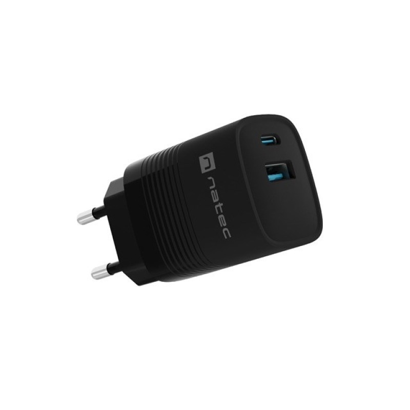 NATEC CHARGER RIBERA GAN 1X USB-A + 1X USB-C 30W