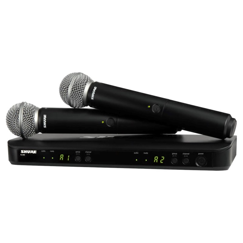 Shure BLX288E/SM58-H8E - wireless system with receiver and two SM58 microphones Shure BLX288E/SM58-H8E - wireless system with receiver and two SM58 microphones