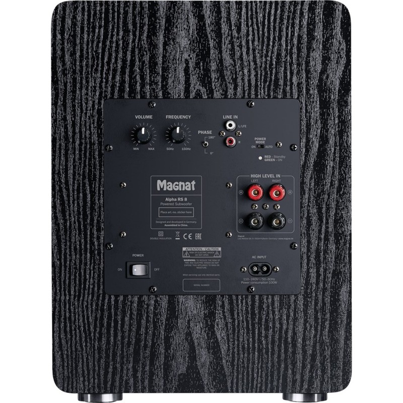 Magnat Alpha RS8 Active subwoofer 80 W Black Magnat Alpha RS8 Active subwoofer 80 W Black