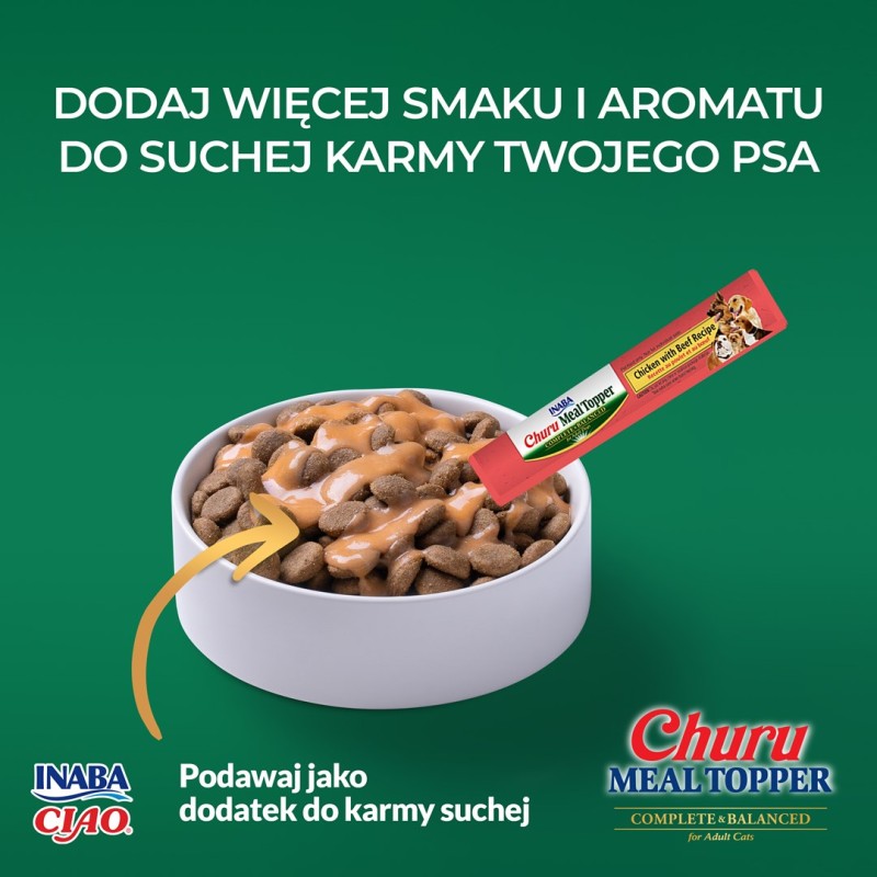 INABA Churu Meal Topper Chicken with beef - dog treat - 4 x 14g INABA Churu Meal Topper Chicken with beef - dog treat - 4 x 14g