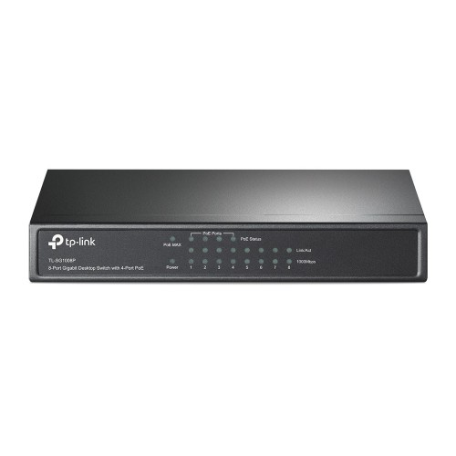 TP-Link 8-Port Gigabit Desktop PoE Switch with 4-Port TP-Link 8-Port Gigabit Desktop PoE Switch with 4-Port