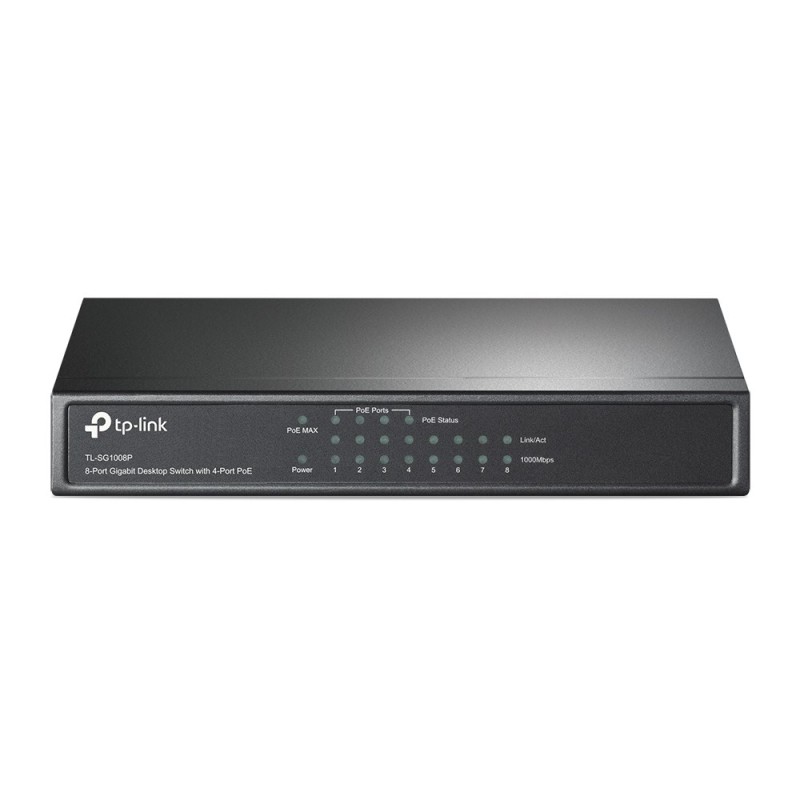 TP-Link 8-Port Gigabit Desktop PoE Switch with 4-Port TP-Link 8-Port Gigabit Desktop PoE Switch with 4-Port